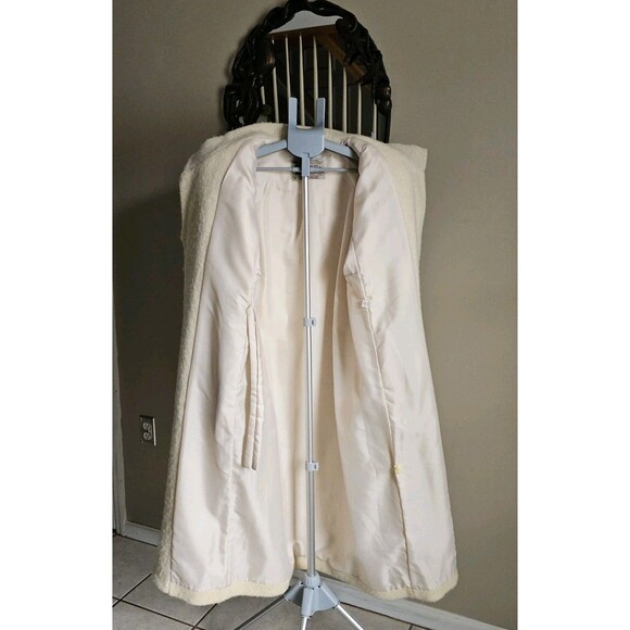 Vintage 80s Hilda Ltd Iceland Boiled Wool Maxi Long Coat Scarf Set S Nordic - Picture 8 of 14